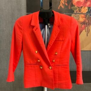 Smythe Red/Orange Blazer with Gold  buttons - 4